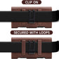 BECPLT Galaxy S24 FE S23 S21 5G Belt Case for Samsung S24+ S23+ S22+ S21+ Leather Pouch Holster With Belt Clip Loops S20 FE S20 Plus S10 S9 S8 (Brown)