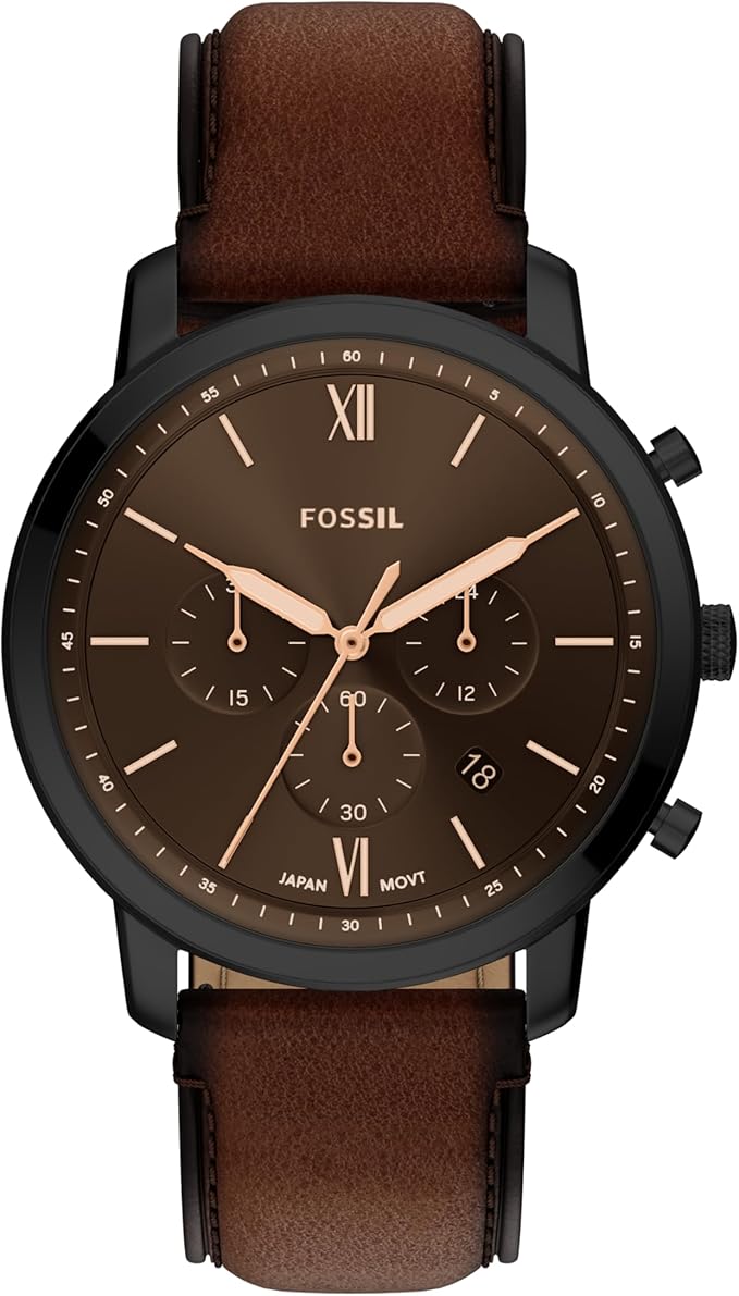 Fossil Men's Neutra Quartz Stainless Steel and Leather Chronograph Watch