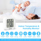 Vaikby Indoor Thermometer 4Pack, Humidity Gauge Meter Digital Hygrometer Room Thermometer for Home, Hight Accurate Temperature and Humidity Monitor, Large LCD Display Fahrenheit or Celsius