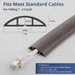ZhiYo 10ft Cord Covers for Wires on Floor, Cord Hider Floor Hide Extension Cords, Soft PVC Cable Cover Cable Protector, Cable Cavity W0.62in, H0.31in, Gray Oak Wood