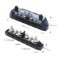 Recoil BBPG4 Bus Bar Positive and Negative 4 x 5/16”(M8) Studs and 4 x #8 Screw Terminals Power Distribution Block Busbar with Ring Terminals 150 Amp Rating