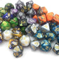 SmartDealsPro Double-Colors Polyhedral Dice Sets with Pouches for D&D DND RPG MTG Dungeon and Dragons Table Board Roll Playing Games D4 D6 D8 D10 D% D12 D20 (6-Color Sets)