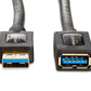 Amazon Basics 2-Pack USB-A 3.0 Extension Cable, 4.8Gbps High-Speed, Male to Female Gold-Plated Connectors, 6 Foot, Black