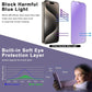 Anti Blue Light Matte Screen Protector for iPhone Air 6.5-Inch, Auto Dust Removal, 9H Tempered Glass, Full Cover, Anti-Fingerprint, Easy Installation, 2 Pack