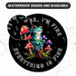 ITNRSIIET Round Mouse Pad with Stitched Edge Premium-Textured Waterproof Non-Slip Rubber Base Desktop Protection Mat Diameter 8.7 inches, Cute Frog