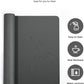 YSAGi Leather Desk Protector, Office Mat, Large Mouse Mat, Non-Slip PU Leather Blotter, Laptop Desk Pad, Waterproof Writing Pad for Office and Home (Dark Grey, 35.4" x 17")