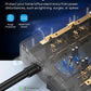 TROND Surge Protector Power Strip, 10ft Heavy Duty Extension Cord with 32W USB C & QC 3.0 Charger, 4000J, ETL Listed, 13 Wide Spaced Outlets, Flat Plug, Wall Mount for Home Office Supplies, Black