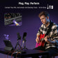 Synido Podcast Equipment, Audio Interface for Podcasting with Pro-preamp, 48V Phantom, DJ Mixer Effects, 9 Customize Sound Pads, XLR Input/6.35/3.5 Line In, for Live Streaming/Music Recording/Gaming