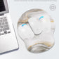 Ergonomic Mouse Pad Wrist Support, Comfortable Mouse Pad Wrist Rest, Relieve Wrist Pain Gel Mouse pad, Non-Slip Rubber Base Mousepad for Laptop, Computer(White Marble)