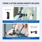 Neewer Super Clamp with Ballhead, Cold Shoe, Phone Holder and Action Camera Mount Adapter for Flat/Round Surface Compatible with GoPro DJI iPhone 15 Pro Max, ST87