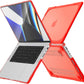 Batianda Compatible with New MacBook Pro 16 inch Case 2024 M4 Chip 2023 2021 Release with M3 M2 Pro Max, Heavy Duty Protective Plastic Hard Shell with Fold Kickstand & Keyboard Cover Protector, Red