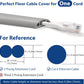 Cord Cover Floor 6ft Grey, PVC Floor Cable Cover, Cord Hider Floor Cord Protector Prevent Cable Trips & Protect Wires, Floor Cable Management Hide Cords on Floor, Cord Cavity - W0.47 x H0.28