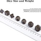 DnDnD Ancient Design Dice, 7PCS Brass DND Metal Dice with Metal Box for Table Games Dungeons and Dragons D&D