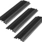 VEVOR 3 Pack Drop Over Cable Cover, 2 Channel Heavy Duty Cable Hose Protector Ramp, 38.3'' Floor Cord Cover, 17,500 lbs/Axle Load Capacity, for Traffic Areas, Indoor, Outdoor, Home, Office, Warehouse