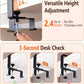No Drill Under Desk Cable Management Tray - 28" Cord Management Under Desk - No Drill Needed - Easy Clamp - Premium Fabric Cable Management Tray for Office/Home
