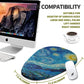 Hokafenle Ergonomic Mouse Pad Wrist Support, Terraced Slope Carpal Tunnel Wrist Pad for Mouse with Unibody Memory Foam, Wrist Rest Pain Relief Mousepad (Starry Night, 11.8x7.9 in)