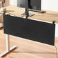 No Drill Under Desk Cable Management and Privacy Panel 2 in 1 | Modesty Panel with Cord Organizer |Felt Standing Desk Back Skirt for Office,Home(47.2")
