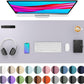 Aothia Large PU Leather Desk Pad Protector - Non-Slip Mouse Pad & Writing Mat for Office/Home, Waterproof, Easy to Clean (36" x 17", Smoky Lavender)