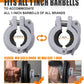 MAXRICH T Barbell Clamp 1 inch Multiple Sizes & Adjustable Weight Clips for Barbell Quick Release Barbell Clips|Barbell Collar Bar Locks for Weight Lifting (Gray)