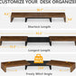 TAVR Dual Monitor Stand Riser, Computer Monitor Stands for 2 Monitors, Extra Long Multifunctional Desktop Organizer Riser for Computer, Laptop, PC, Printer, TV, Max 43.3" Length, Rustic Brown