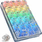 SOLAKAKA K21 RGB Backlit Tri-Mode Transparent Wireless Mechanical Number Pad Supports 3 BT/2.4GHz/Type C Wired,Hot Swappable 21 Keys Mechanical Numpad with Transparent Keycaps White