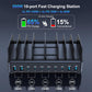 chipofy 500W Charging Station for Multiple Devices, 10-Port Multi USB C Fast Charger Station with Organizer Stand for MacBook Laptop, iPad, iPhone 16 15 Pro Max, Galaxy S25/S24 and More