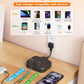 Short Extension Cord 2 inch, Short Cord Power Strip with 3 Outlets 4 USB(2 USB-C) 17W, Flat Outlet Extender, Non-Blocking, Non-Surge Protection for Cruise Travel Dorm Kitchen Bathroom, Black