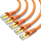 CAT 8 Ethernet Cable Shielded SFTP Internet Network Patch Cord, Heavy Duty High Speed LAN Cables w Gold Plated RJ45 Connector Professional for Router, Modem, Gaming, Xbox (15 Feet, 5 Pack Orange)