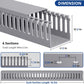 ZhiYo 99in(6X L16.5in) Professional Server Rack Cable Management Raceway, H2in x W2in Cable Raceway Kit, Electrically Safe PVC Open Slot Wire Raceway for Under Desk/Computer/Network Cords, Grey