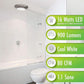 Homewerks 7117-01-BN Bathroom Integrated LED Light Ceiling Mount Exhaust Ventilation 1.1 Sones 80 CFM, Bath Fan Brushed Nickel