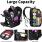 SHRRADOO Extra Large 50L Travel Laptop Backpack with USB Charging Port, College High School Backpack Airline Approved Business Work Bag Fit 17 Inch Laptops for Men Women,Purple