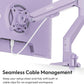 Pixio PS1S Wave Purple Single Monitor Arm Stand Desk Mount - Fits up to 32 inches Monitors and up to 19.8lbs. VESA Compatibility and Integrated Cable Management