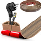 Floor Cord Cover Self Adhesive Cord Hider,10FT Cable Management, Extension Strip Protector for Wires, Prevent Cable Trips for Offices, Gyms, Exhibitions Cavity:0.51"(W) x0.3(H) Woodsmokedbrown