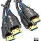 HDMI Cable 6FT 2Pack - Certified 8K Ultra High Speed HDMI Cord,48Gbps,8K 60hz,4K 120hz,Braided,eARC,HDCP 2.2 2.3,Compatible for HDTV/PS5/PS4/Blu-ray/RTX 3080 3090