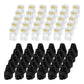 MECCANIXITY 100pcs Cat6 RJ45 Pass Through Connectors, RJ45 Connector 8P8C Gold Plated Plugs with 100pcs Black Strain Relief Boots for Solid or Stranded UTP Ethernet Cable, 1.1mm