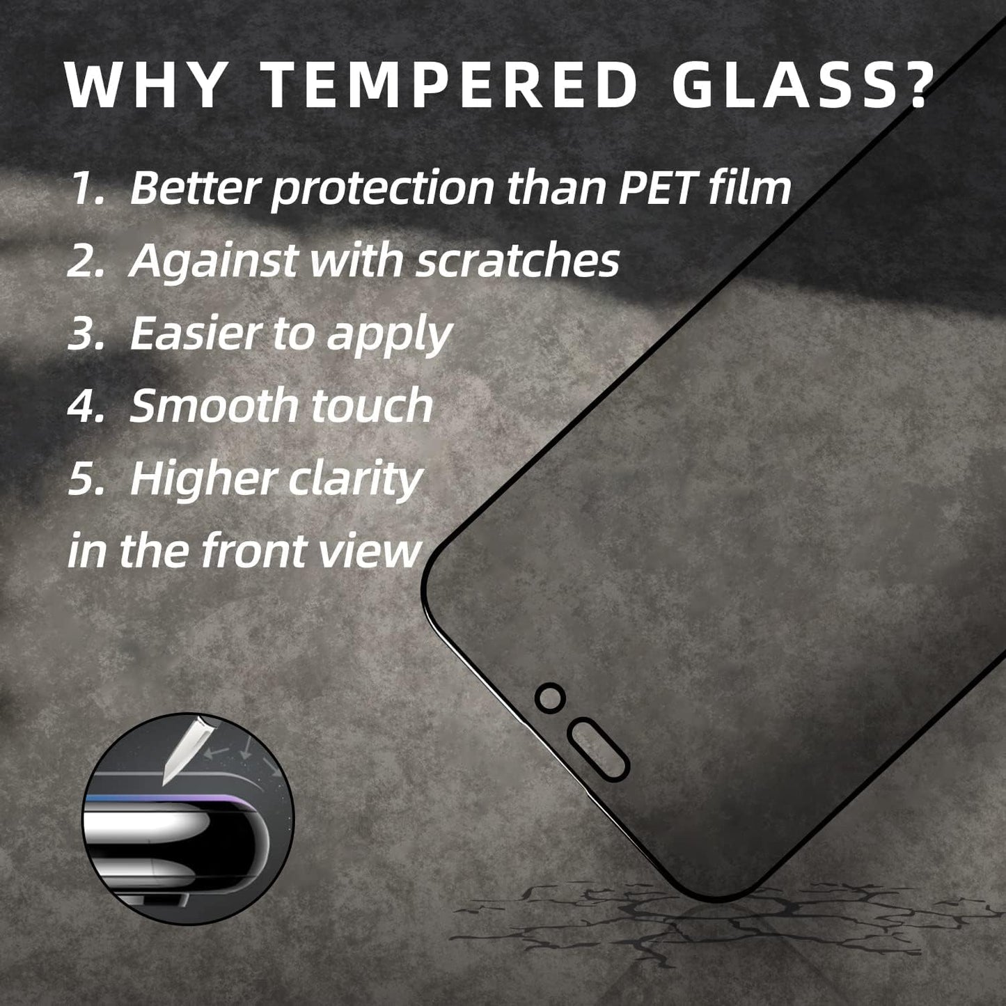 EGKimBa for iPhone 16 Plus Privacy Screen Protector, Gradient Color Tempered Glass, Bubble Free, Easy Installation, Auto Dust-Elimination, Anti Blue Light