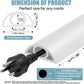 Floor Cord Cover Self Adhesive Cord Hider,10FT Cable Management, Extension Strip Protector for Wires, Prevent Cable Trips for Offices, Gyms, Exhibitions Cavity:0.3"(W) x 0.28"(H) White
