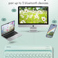 Macally Bluetooth Keyboard for Tablet | Wireless Keyboard for iPad mini/Air/Mini, iPhone (Multi-Device, Built-in Stand, Rechargeable) Easy to Use and Cute Portable - Mint Green