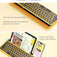 seenda Bluetooth Keyboard and Mouse for iPad, CTU-301 Multi-Device Bluetooth + 2.4G Wireless Keyboard Mouse with Tablet Holder for MacBook/Windows Computer, iOS/Andriod Tablet Phone, Yellow