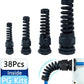 38 Pcs Waterproof Cable Gland, PG7、PG9、PG13.5、PG21 Thread 3~18mm,waterproof wire grommet Strain Relief Cord Connectors,Suitable for Various Electrical Installations
