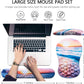 Mouse Pad Wrist Support, Laokiiy 2 in1 Keyboard Wrist Rest+ Ergonomic Mouse Pad, Non-Slip Wrist Rest for Computer Keyboard, Made Easy Typing & Relieve Wrist Pain(Sunrise Beach)