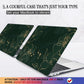 CISSOOK Case for MacBook Air 13 inch 2021 M1 A2337 A2179 A1932, Hard Shell Case+ Keyboard Cover+ Screen Protector for New MacBook Air 13 with Retina Display and Touch ID 2022-2018, Elegant Gold Lotus