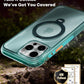TORRAS Ostand Q3 Air for iPhone 15 Pro Case with 360 Magnetic Stand, Fit for MagSafe, Mil-Grade Drop Tested, Camera Control Button, Shockproof Phone Case for iPhone 15 Pro 6.1", Glacier Sprint