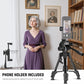 NEEWER Entry Level Version Mini Desk Phone Tripod Compatible with iPhone for Video Recording, Small Compact Table Top DSLR Camera Camcorder Webcam Stand, 3 Way Pan Tilt Head & Cell Phone Holder, TP52