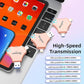 MFi Certified USB 3.0 Flash Drive 128GB for iPhone 3in1 External Memory Photo Keeper Storage Stick for Picture/Video/Data Saver/Backup High Speed Thumb/Jump/Hard Drives for iPad/Android/PC (Rose Pink)