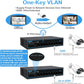 8 Port Gigabit PoE Switch with 2 Gigabit Uplink, 1000Mbps, 802.3af/at, 120W Built-in Power, Vlan, Unmanaged Metal Plug and Play,Ideal for NVR and Power Over Ethernet IP Cameras