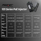 PROCET 10 Gbps Gigabit PoE+ Injector Din Rail, 30W Industrial PoE Adapter with Wide Temp -40°F to 149°F, 6KV Surge Protection, AC/DC Input, IEEE802.3af/802.3at, PT-PSE105G-AC-10