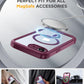 Miracase Magnetic for iPhone 16e Case Full-Body Phone with Built-in Glass Screen Protector, [Compatible with MagSafe] Military Drop Proof 16E Cover Bumper 6.1 inch, Plum