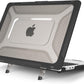 Batianda Case for New MacBook Air 13.6 inch 2025 M4 Chip 2024 2022 Release A3240 A3113 A2681 Model,Honeycomb Heavy Duty Protective Hard Shell with TPU Bumper Fold Kickstand & Keyboard Cover, Black