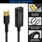 Active USB Extension Cable 75 Feet, USB 2.0 A Male to Female Repeater Cord, with 2 Extension Chipsets Signal Booster, 22AWG Tinned Pure Copper, (AC Power Supply Included)